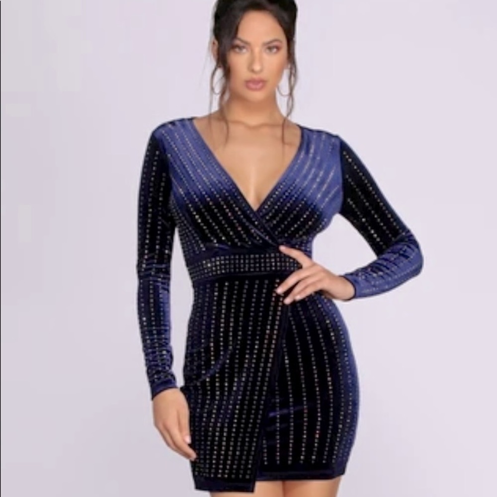 Alexa velvet mini dress
